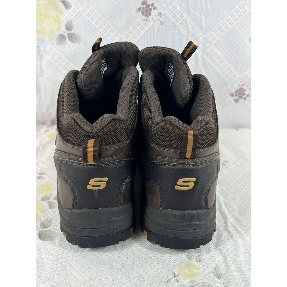 Skechers‎ Relment Traven Waterproof Hiking Boots Brown Leather US 15 Men #65529